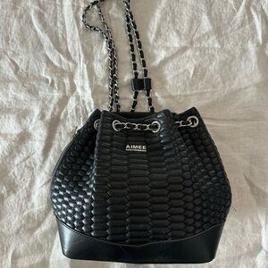 Aimee Kestenberg Black Textured Women's back pack